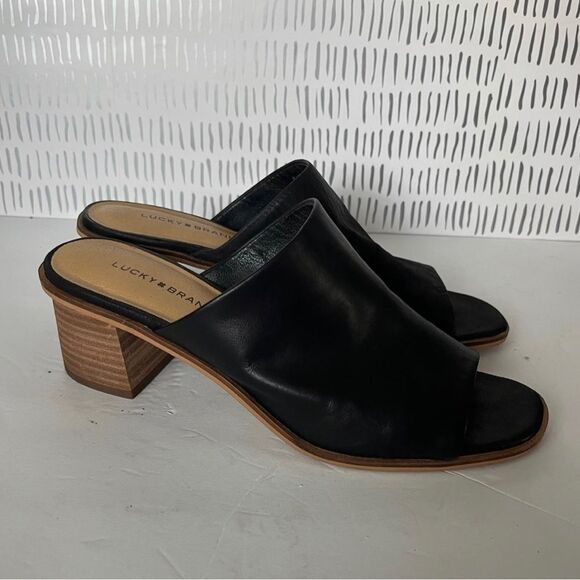 Lucky Brand Leather Open Toe 8 - Picture 4 of 8